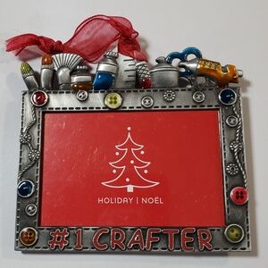 Photo Frame Christmas Ornament #1 Crafter NWOT